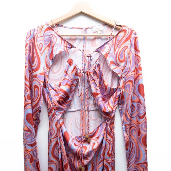 Revolve Song of Style Swirl Cut Out Mini Dress "Coraline" - Picture 3 of 10